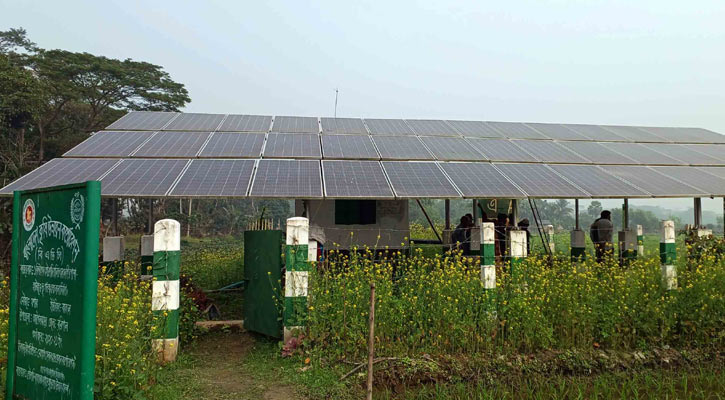 সোলার সেচ পাম্পে কৃষকের মুখে হাসি