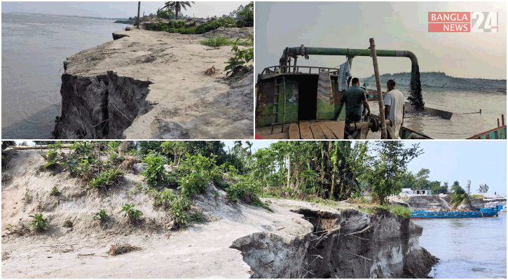 যমুনায় বালু উত্তোলন, তীব্র ভাঙন আতঙ্কে তীরবর্তী মানুষ