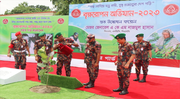 বিজিবির বৃক্ষরোপণ কর্মসূচির উদ্বোধন