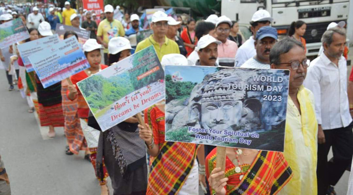 বিশ্ব পর্যটন দিবসে আগরতলায় পদযাত্রা