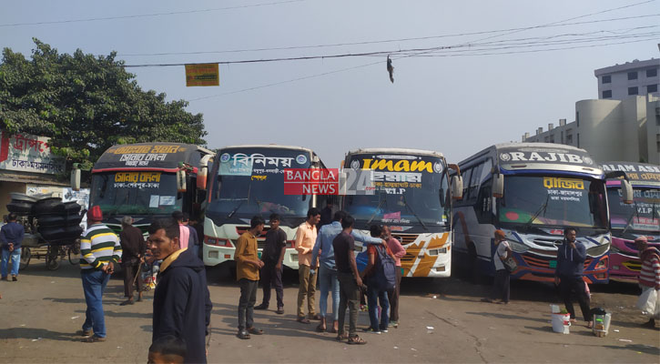 হরতালে মহাখালী টার্মিনাল থেকে ছাড়ছে দূরপাল্লার বাস, তবে হাতে গোনা