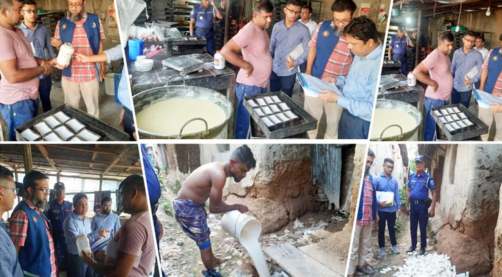 তানোরে অস্বাস্থ্যকর পরিবেশে তৈরি হচ্ছিল বিস্কুট-পাউরুটি-কেক