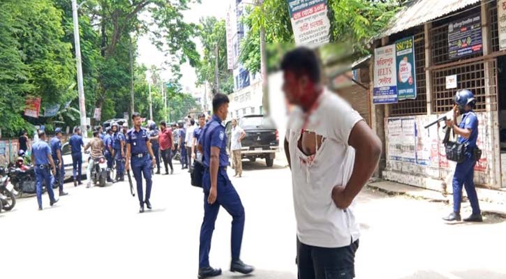 ফরিদপুরে আন্দোলনকারীদের ওপর ছাত্রলীগের হামলা, আহত ৫