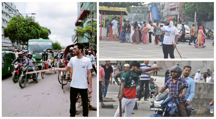 পরিচ্ছন্নতা-ট্রাফিকের দায়িত্বে শিক্ষার্থীরা, প্রশংসা সাধারণ মানুষের