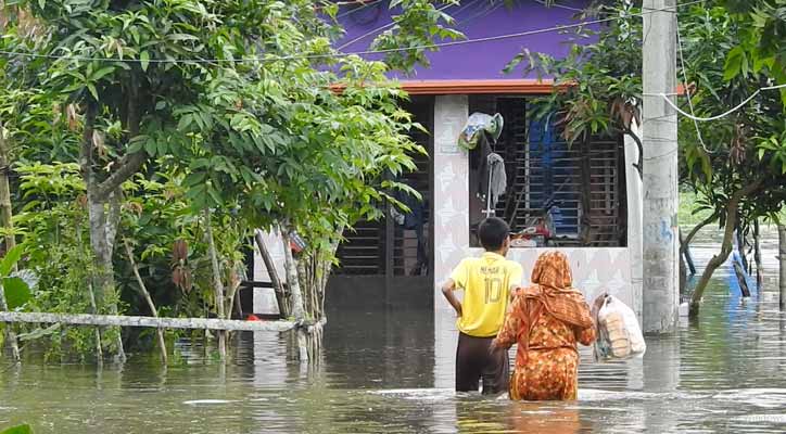 ভারী বৃষ্টিতে নড়াইল শহরে জলাবদ্ধতা, ভোগান্তিতে পৌরবাসী